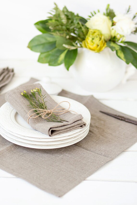 Linen wedding napkin set 50 Rustic wedding napkins wedding