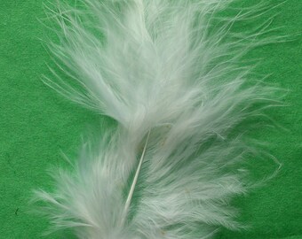 White Marabou Craft Feathers