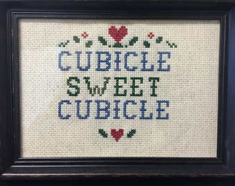 Cubicle Sweet Cubicle Cross Stitch Pattern
