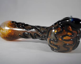 FREE SHIPPING!! Spoon Pipe, Glass smoking pipe, Octopus Pipe, Frit, Inside-Out, Color Changing Pipe