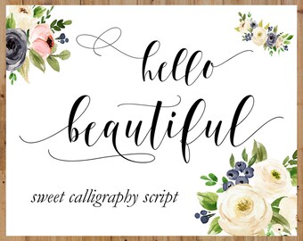Calligraphy Swirly Digital Font Handwritten digital font download swash modern calligraphy font bundle invitations, wedding, Cricut font