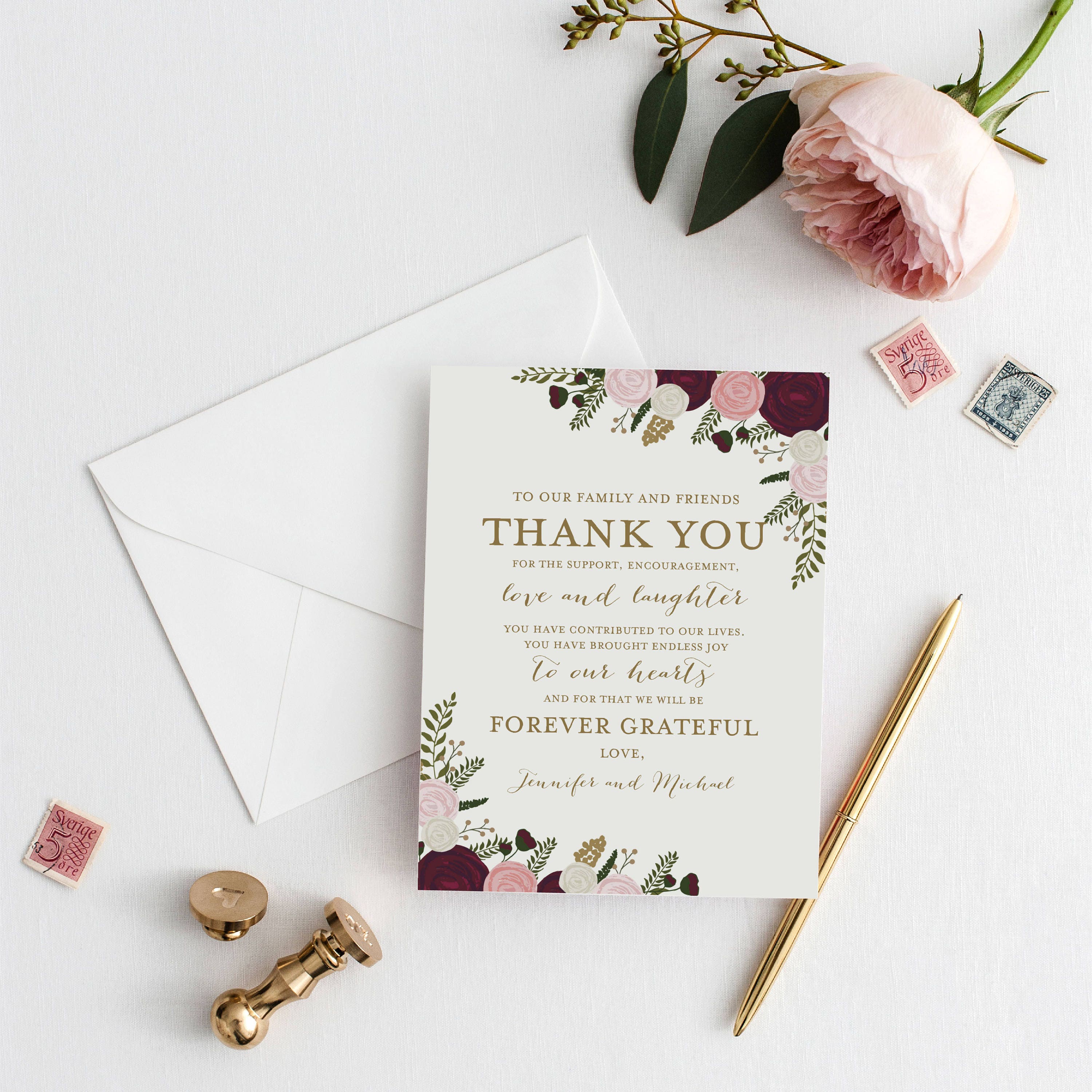 thank you note template diy wedding thank you wedding thank