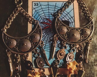 Snake Vertebrae Chandelier Earrings