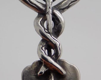 Vintage Sterling Silver 925 Italian Made Pharmacy Symbol Bookmark, Stamped*