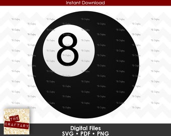 8 Ball SVG Pool Billiards Magic Eight Ball