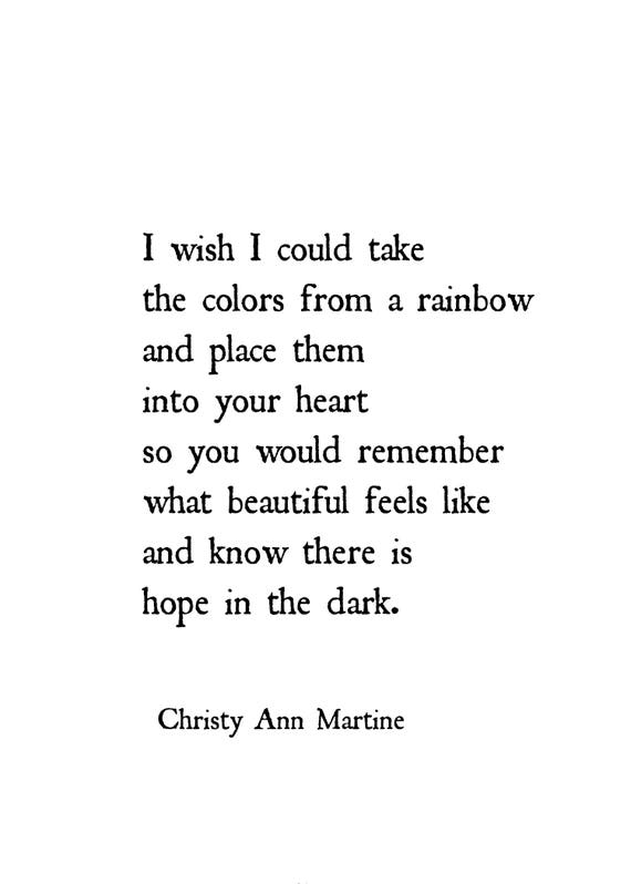 Gift for Friend - Cheer Up Gifts - Quote Print - Colors of the Rainbow - Christy Ann Martine Prints