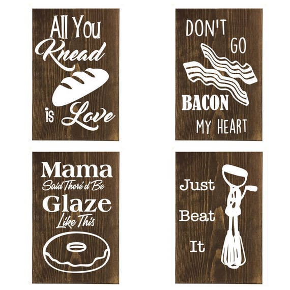 CHOOSE ANY 4 Funny Wooden Kitchen Sign Wall Decor Kitchen   Il 570xN.1417160603 A8kd 