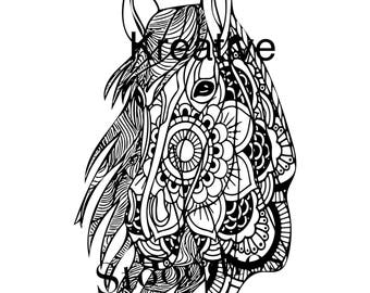 Free Free 187 Cricut Mandala Horse Svg SVG PNG EPS DXF File