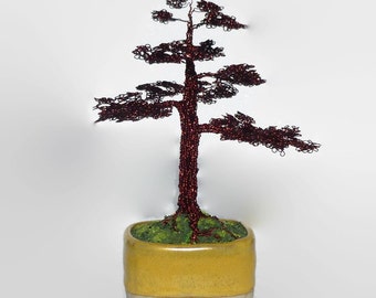 Bonsai Formal Upright Wire Tree Sculpture