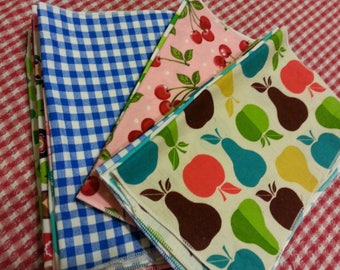 Everyday Cloth Napkins Set of 12 - Family Friendly Prints -