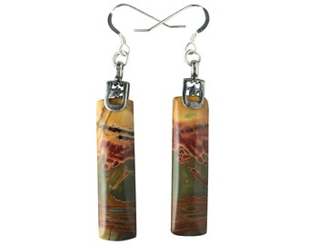 Red Creek Jasper & Sterling Silver Earrings