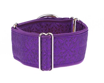 1,5 inch Martingale collar, martingale dog collar, whippet,purple, greyhound collar, martingale collar,collars,dogs collars,martingales