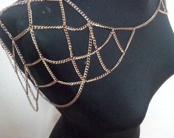 shoulder chain,copper shoulder chain,necklace