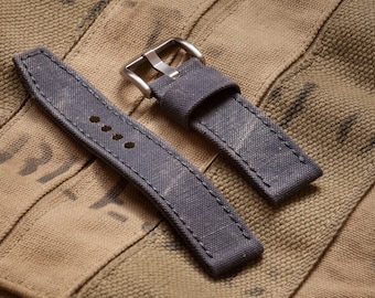 Vintage RAF Military Canvas Watch Strap in 20mm, 22mm, 24mm, 26mm sizes Sizes