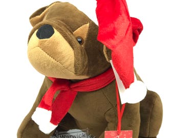 Bulldog Christmas Door Stop