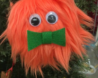 Furry monster Christmas ornament