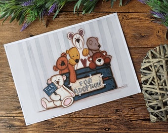 SALE - Print - Bears for adoption