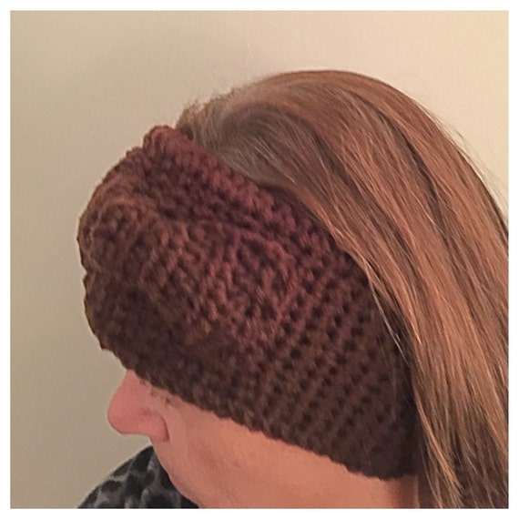 Crochet Headband Ear Warmer with Matching Bow