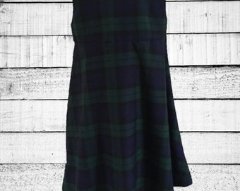 Girls Black Watch Tartan Dress