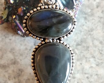 Beautiful Fiery Labradorite Necklace