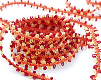 4 M Ribbon lace ruffled 1 cm sold in 4 metre lengths