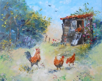 Painting "In the Henhouse"