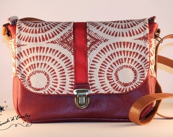 Bag "Middle" red pinwheel La Touch' Emily