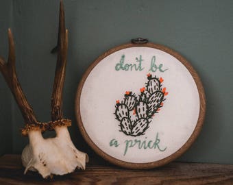 Broderie de cactus créoles - ne soyez pas une piqûre