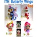 Finger Toy Doll BUTTERFLY WINGS Machine Applique Embroidery design ITH In The Hoop 4x4 Elf