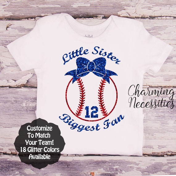 Baseball Sister Shirt Fan Toddler Girl Clothes Baby Girl