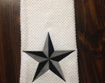 Embroideried kitchen towel with Star