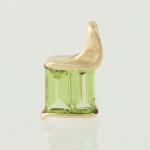 Peridot Pendant - 10k Yellow Gold August Birthstone .70ctw N2626