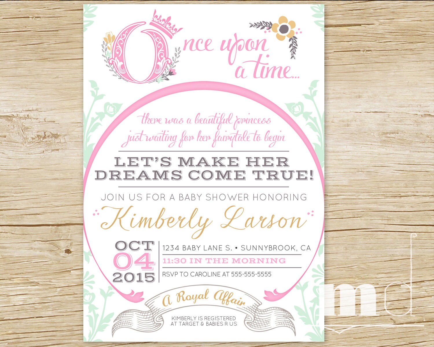 once upon a time cinderella storybook baby shower invitation wedding storybook templates