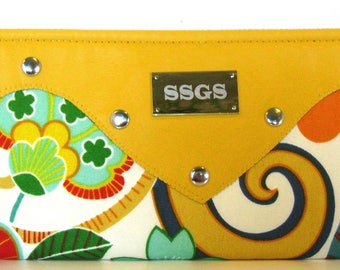 clutch bag Yellow flower purse handbag