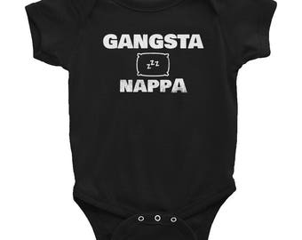 Funny Gangsta Nappa Napper Baby Gift Infant Bodysuit