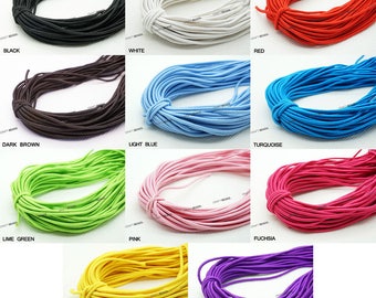 1MM Nylon Coated Round Elastic Cord Stretch Stretchable Beading Mala Craft String - 15 Yards