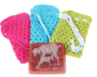crochet soap saver bag, wash cloth bag, soap bag, wash cloth, flip phone bag, party favor, girlfriend gift