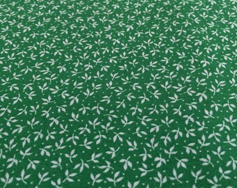 Vintage Fabric, Green Print, Cotton Fabric, Quilt Fabric, Craft Fabric, Joseph Goldinger, Interior Decor, Create, Sewing Project, Gift