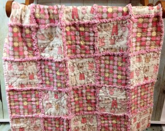 Infant Rag Quilt- Pink Sweet Baby