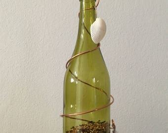 Wine Bottle Bird Feeder