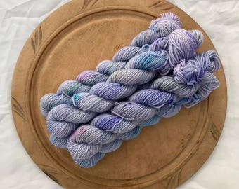 Ice Storm - MisTori Yarns Sparkle Minis - 75/20/5 Superwash Merino/nylon/Stellina - 87 yards/ 20 gram skein