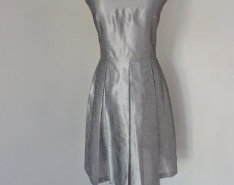 Gorgeous vintage silver dress with pleats