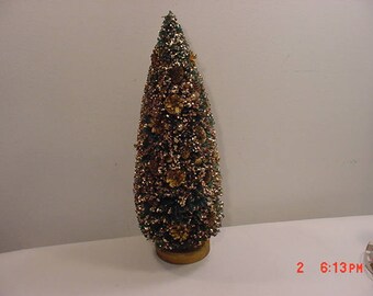 Vintage Bottle Brush Christmas Tree In Original Box 17 - 1145