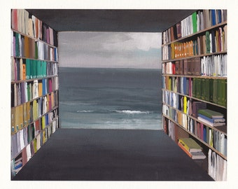 Library by the Sea - Archival Print