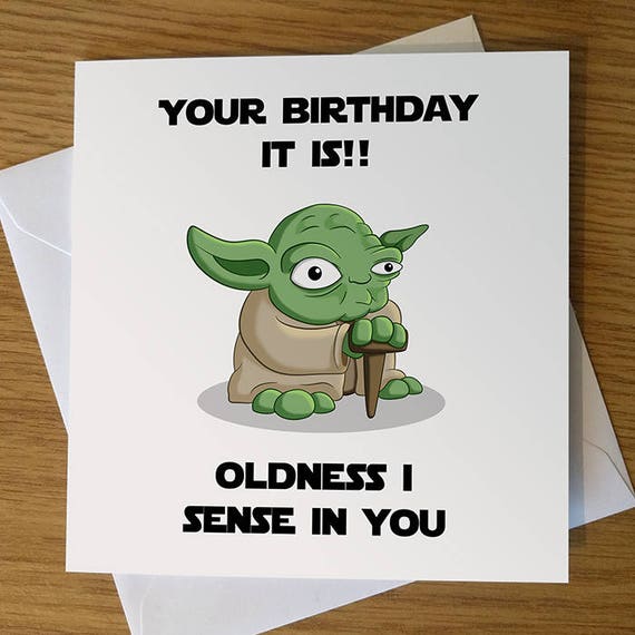 yoda birthday card yoda greeting card star wars greeting star wars birthday card