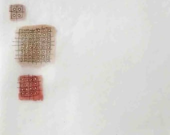 Small Squares with Grid Lines and Dots / Mixed Media Daily Drawing / Daily Drawing Project / November 17, 2017