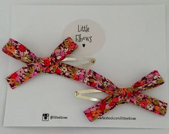 Liberty of London Lesley 'C' Snap Hair Clip Duo Baby Girl Adult Gift