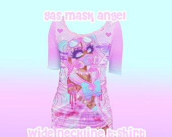 Gas Mask Angel Wideneckline Shirt