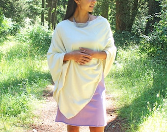 Hera Wrap, Hemp and Organic Cotton Wrap, Poncho, Hand Dyed