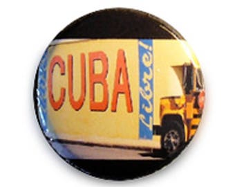 Badge CUBA LIBRE Havanna La Havane salsa pop culte social club culture button pins - Ø25mm - 1 inch